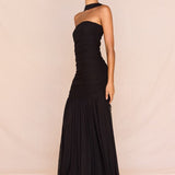 Hayley Strapless Mesh Dress in Black – women's maxi dress by SASS
