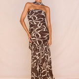 Hayley Strapless Mesh Dress in Floral – women's maxi dress by SASS