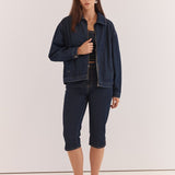 Kumi Zip Denim Jacket - Rinse Wash