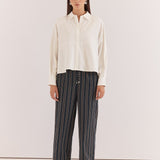 Ashby Peplum Shirt - White