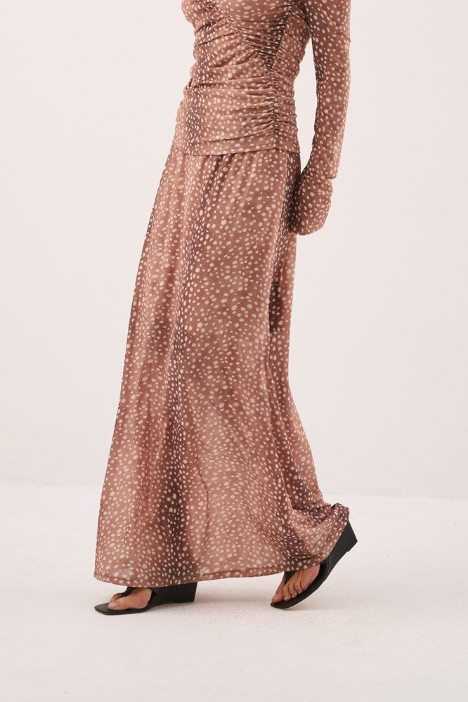 Allegra Mesh Skirt - Deer Print