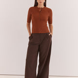 Lilee Rib Knit - Cognac