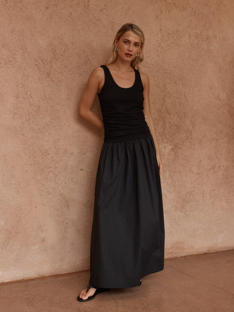 Harris Ruched Dress in Black – women's dress by SASS