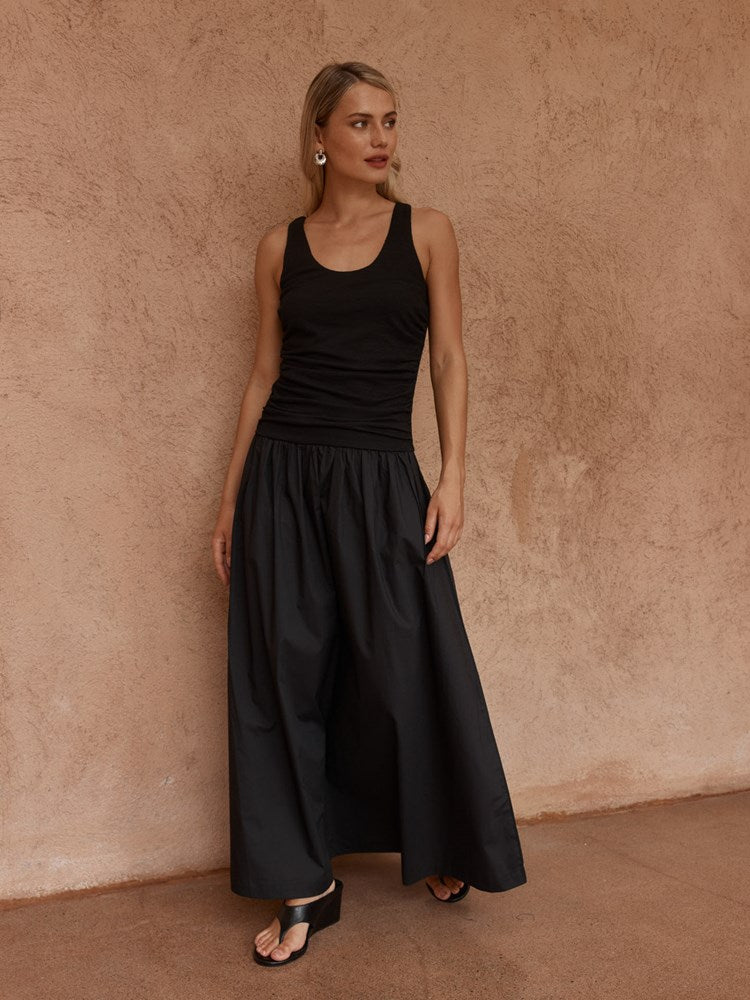 Harris Ruched Dress in Black – women's dress by SASS