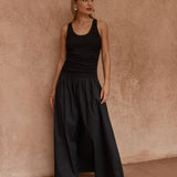 Harris Ruched Dress in Black – women's dress by SASS