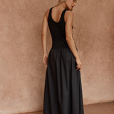 Harris Ruched Dress in Black – women's dress by SASS