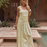 Harris Ruched Dress in Lemon – women's dress by SASS