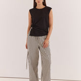 Dianna Stone Trim Tank - Black