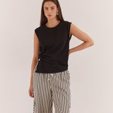 Dianna Stone Trim Tank - Black