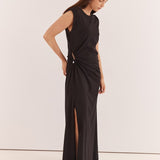 Roxxi Stone Trim Dress - Black