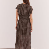 Elba Ruched Waist Dress - Polka Dot