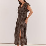 Elba Ruched Waist Dress - Polka Dot