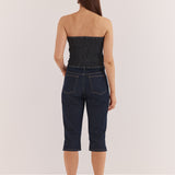 Lela Denim Pedal Pusher Jean - Rinse Wash
