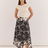 Maribel Asym Wrap Skirt