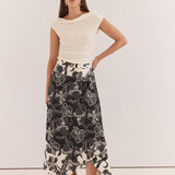 Maribel Asym Wrap Skirt