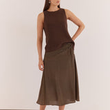 Kiani Knit Tank - Chocolate