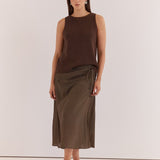 Kiani Knit Tank - Chocolate