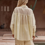 Val Oversized Shirt in Lemon – women's shirt by SASS