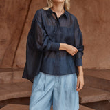 Val Oversized Shirt - Navy