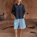 Val Oversized Shirt - Navy