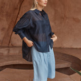 Val Oversized Shirt - Navy