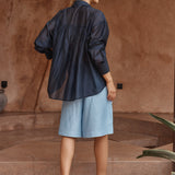 Val Oversized Shirt - Navy