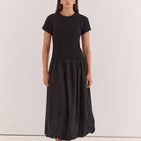 Lilani Bubble Hem Dress - Black