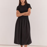 Lilani Bubble Hem Dress - Black