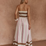 Nea Spliced Strapless Dress in Neapolitan – women's dress by SASS