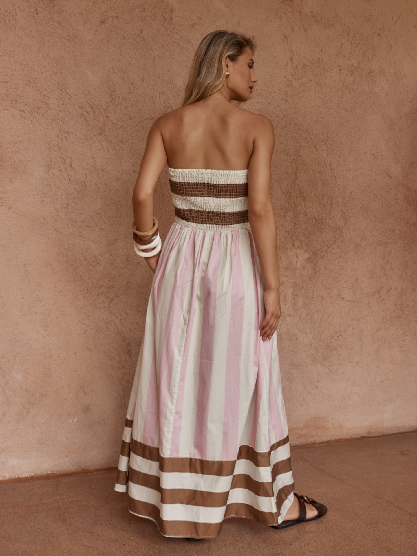 Nea Spliced Strapless Dress in Neapolitan – women's dress by SASS