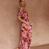 Jo Off Shoulder Dress in Peony Print – women's dress by SASS