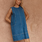 Hart Denim Shift Dress - Classic Blue