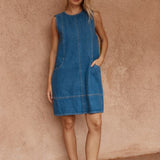 Hart Denim Shift Dress - Classic Blue