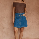 Tipo Wave Denim Skirt - Classic Blue