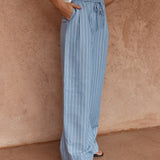 Beth Tailored Pant in Blue White – women's pants by SASS
