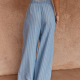 Beth Tailored Pant - Blue White