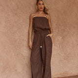 Bellie Embroidered Pant in Chocolate – women's pants by SASS