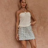Amilie Halter Jersey Top in White – women's top by SASS