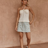 Amilie Halter Jersey Top in White – women's top by SASS