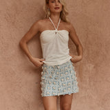 Amilie Halter Jersey Top - White