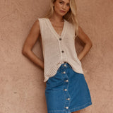 El Knit Vest in Fawn – women's knit vest by SASS
