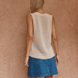 El Knit Vest in Fawn – women's knit vest by SASS