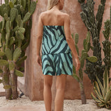 Mon Strapless Top - Seaweed Print