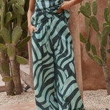 Paulie Beach Pant in Seaweed Print – women's pants by SASS