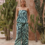 Paulie Beach Pant in Seaweed Print – women's pants by SASS