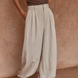 Lucie Soft Balloon Pant in Stone – women's pants by SASS