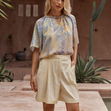 Ozzie Tailored Short in Lemon – women's shorts by SASS