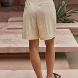 Ozzie Tailored Short in Lemon – women's shorts by SASS