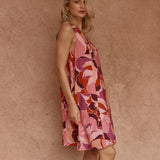 Allie Seamed Swing Dress in Peony Print – women's dress by SASS