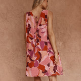 Allie Seamed Swing Dress in Peony Print – women's dress by SASS